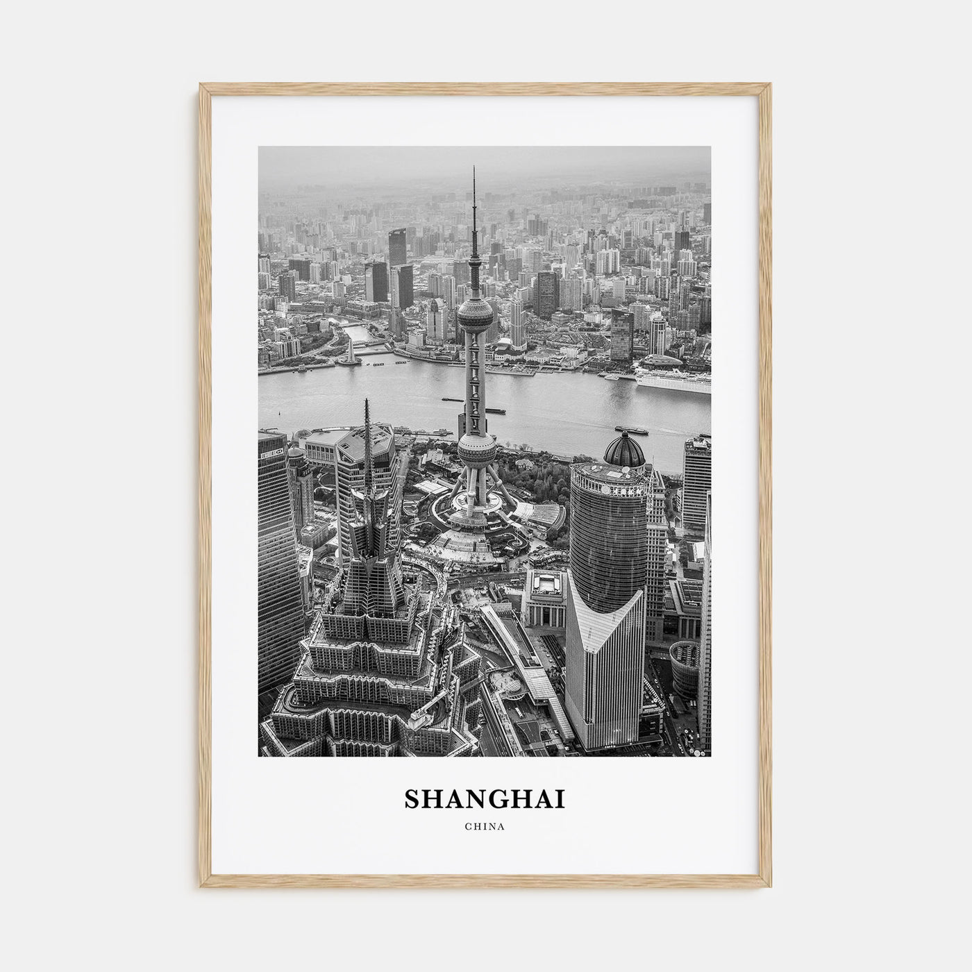 Shanghai Portrait B&W No 1 Poster
