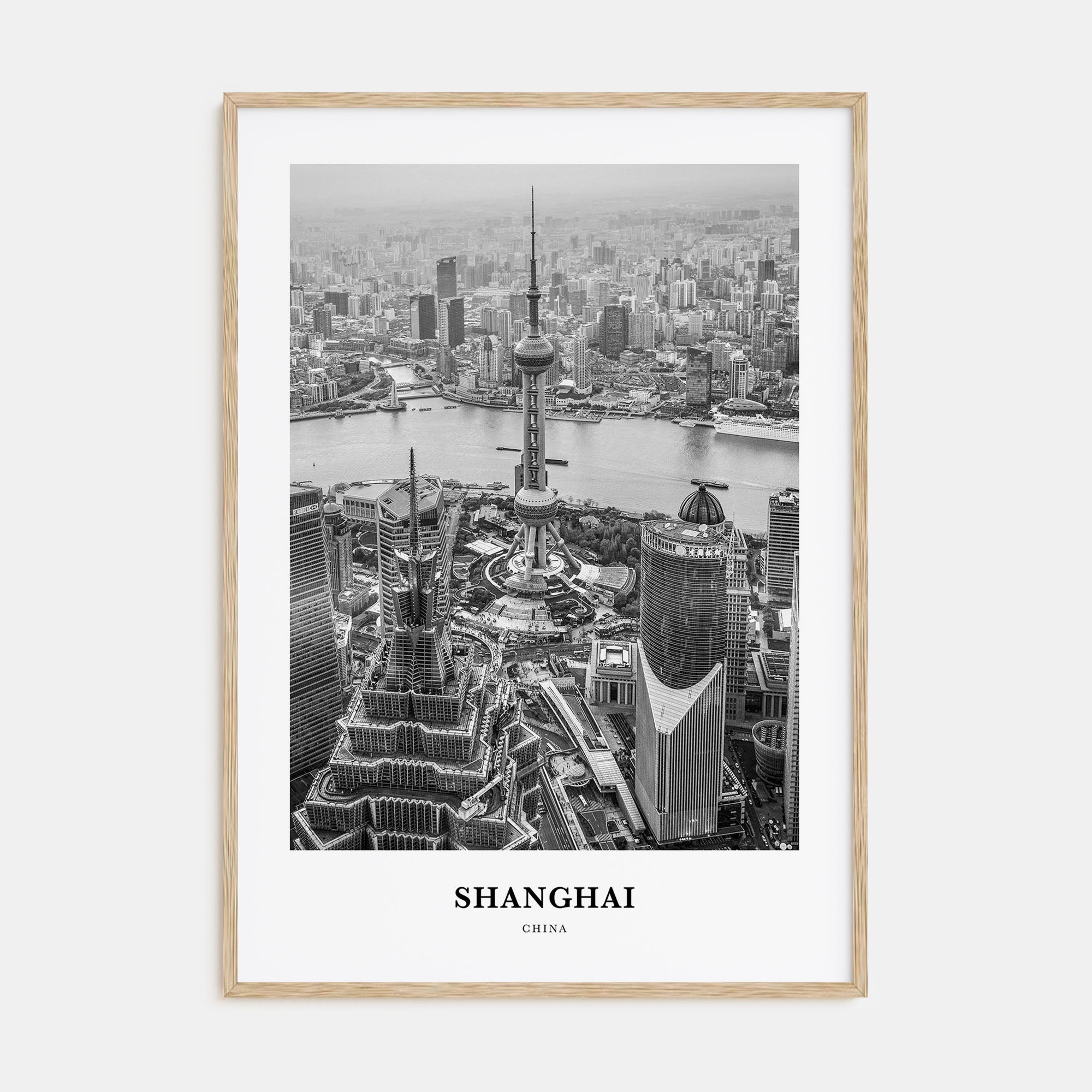 Shanghai Portrait B&W No 1 Poster