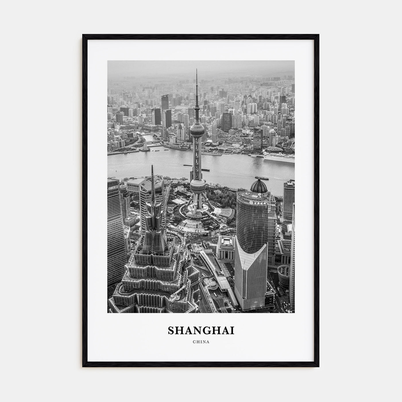 Shanghai Portrait B&W No 1 Poster