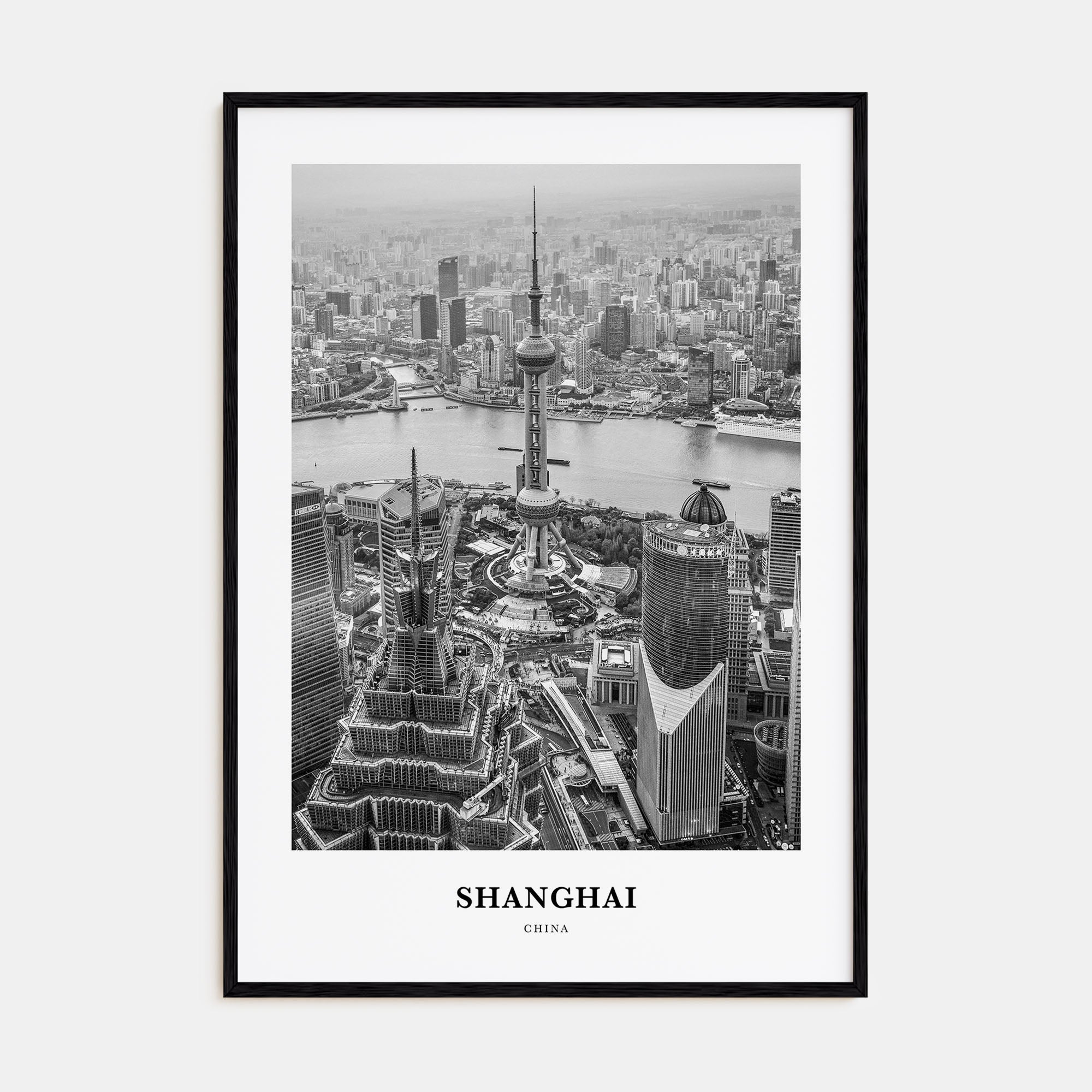 Shanghai Portrait B&W No 1 Poster