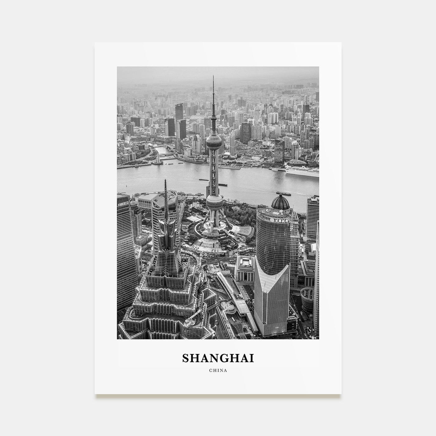 Shanghai Portrait B&W No 1 Poster