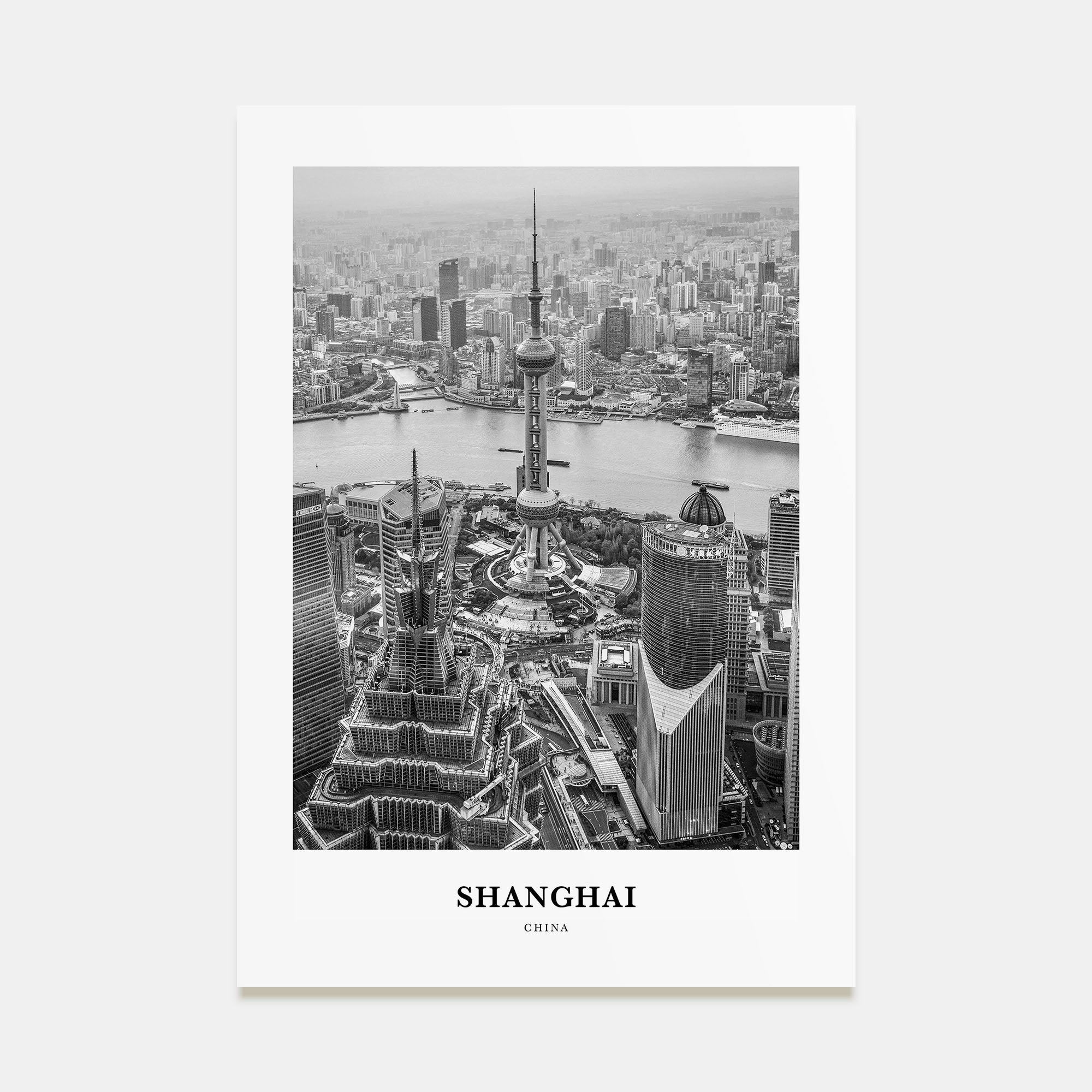 Shanghai Portrait B&W No 1 Poster