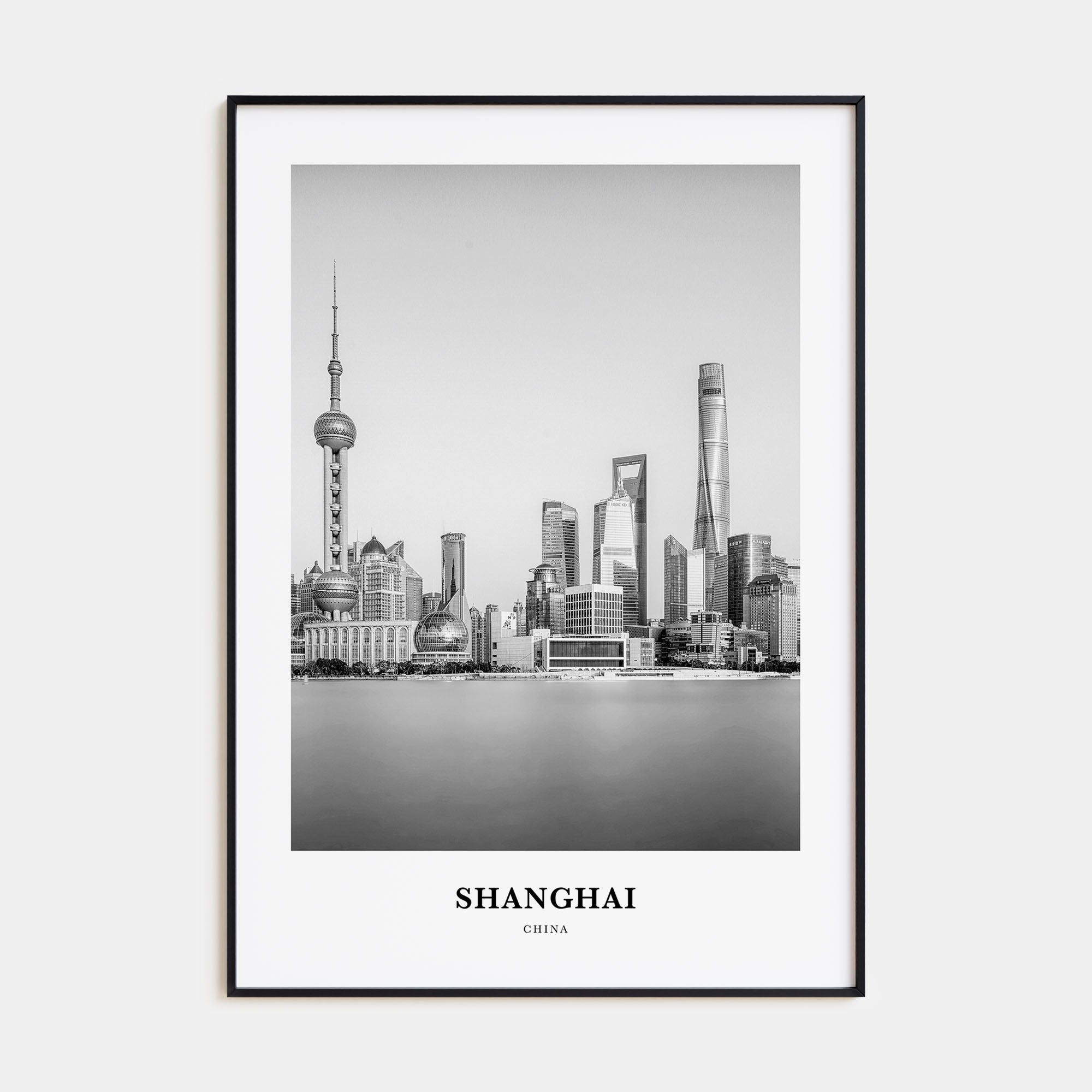 Shanghai Portrait B&W No 2 Poster