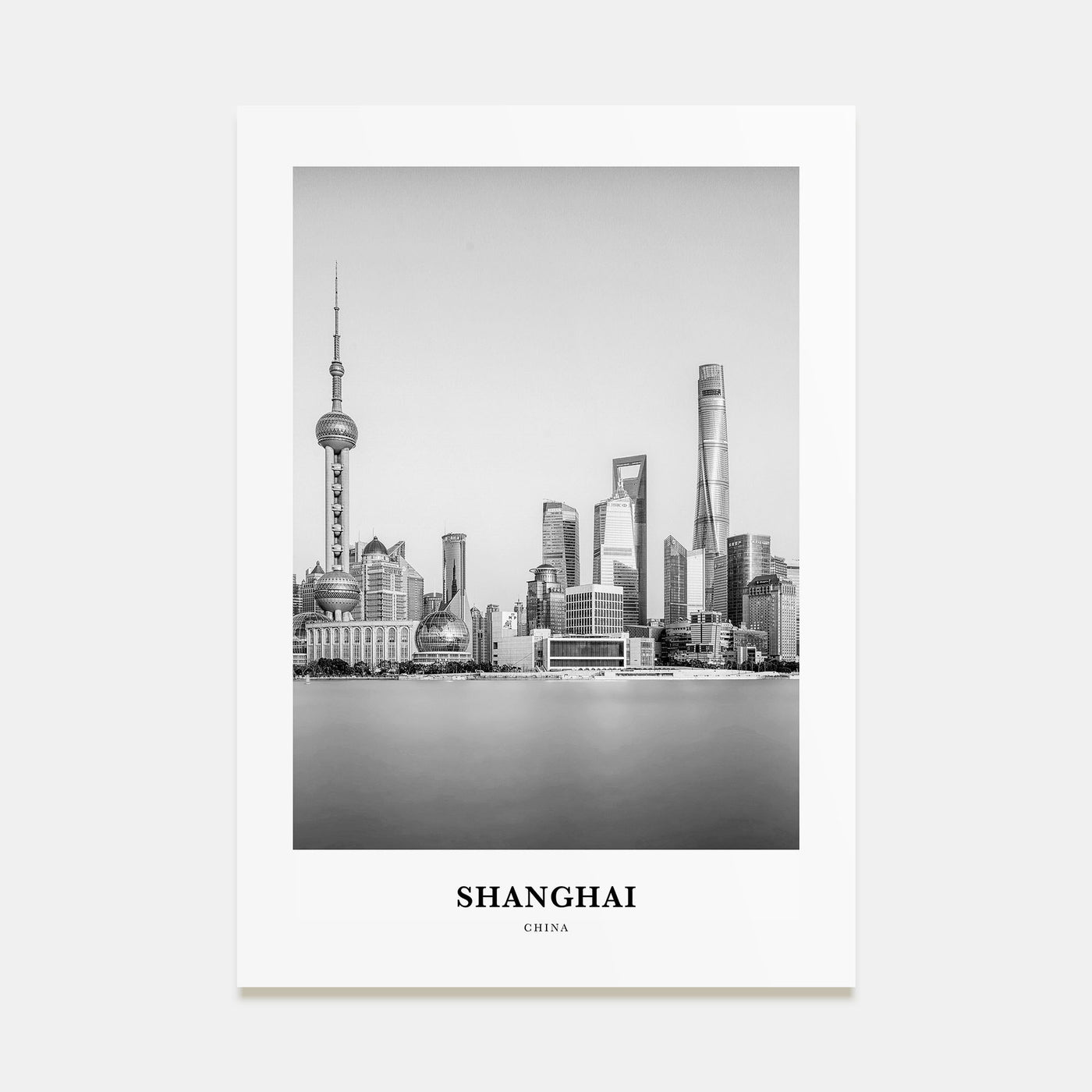 Shanghai Portrait B&W No 2 Poster