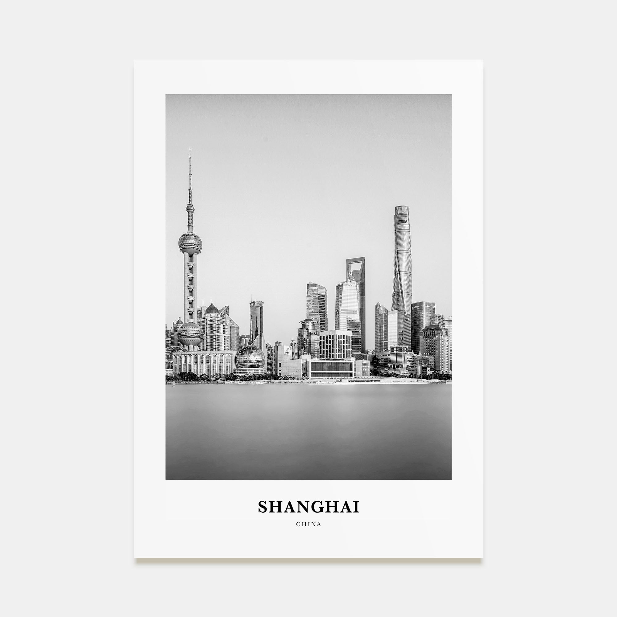 Shanghai Portrait B&W No 2 Poster