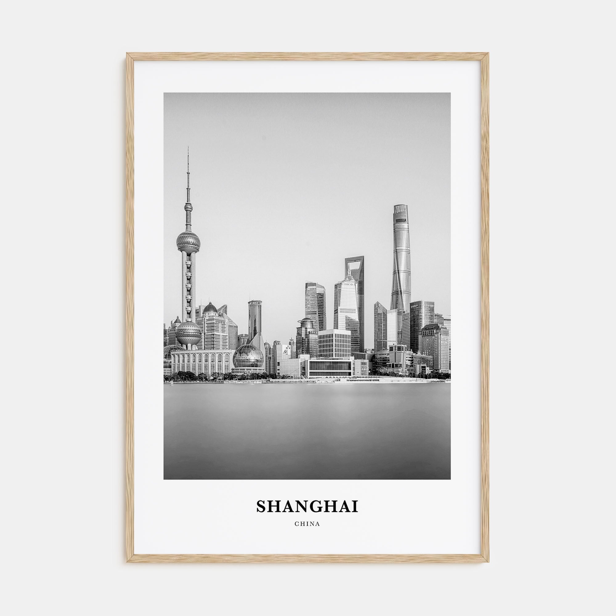 Shanghai Portrait B&W No 2 Poster
