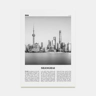Shanghai Travel B&W No 2 Poster