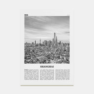 Shanghai Travel B&W No 3 Poster