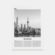 Shanghai Travel B&W No 4 Poster