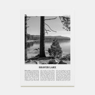 Shaver Lake Travel B&W Poster