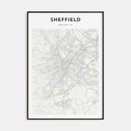 Sheffield Map Portrait Poster