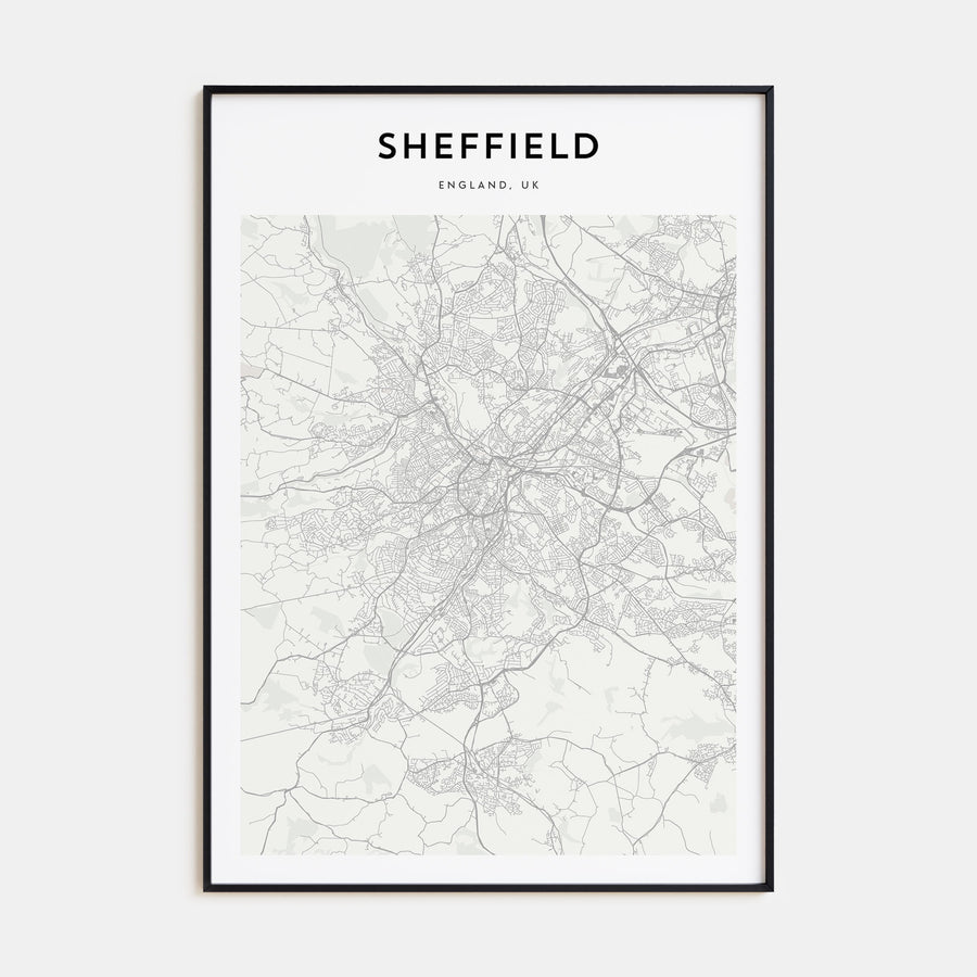 Sheffield Map Portrait Poster
