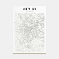 Sheffield Map Portrait Poster