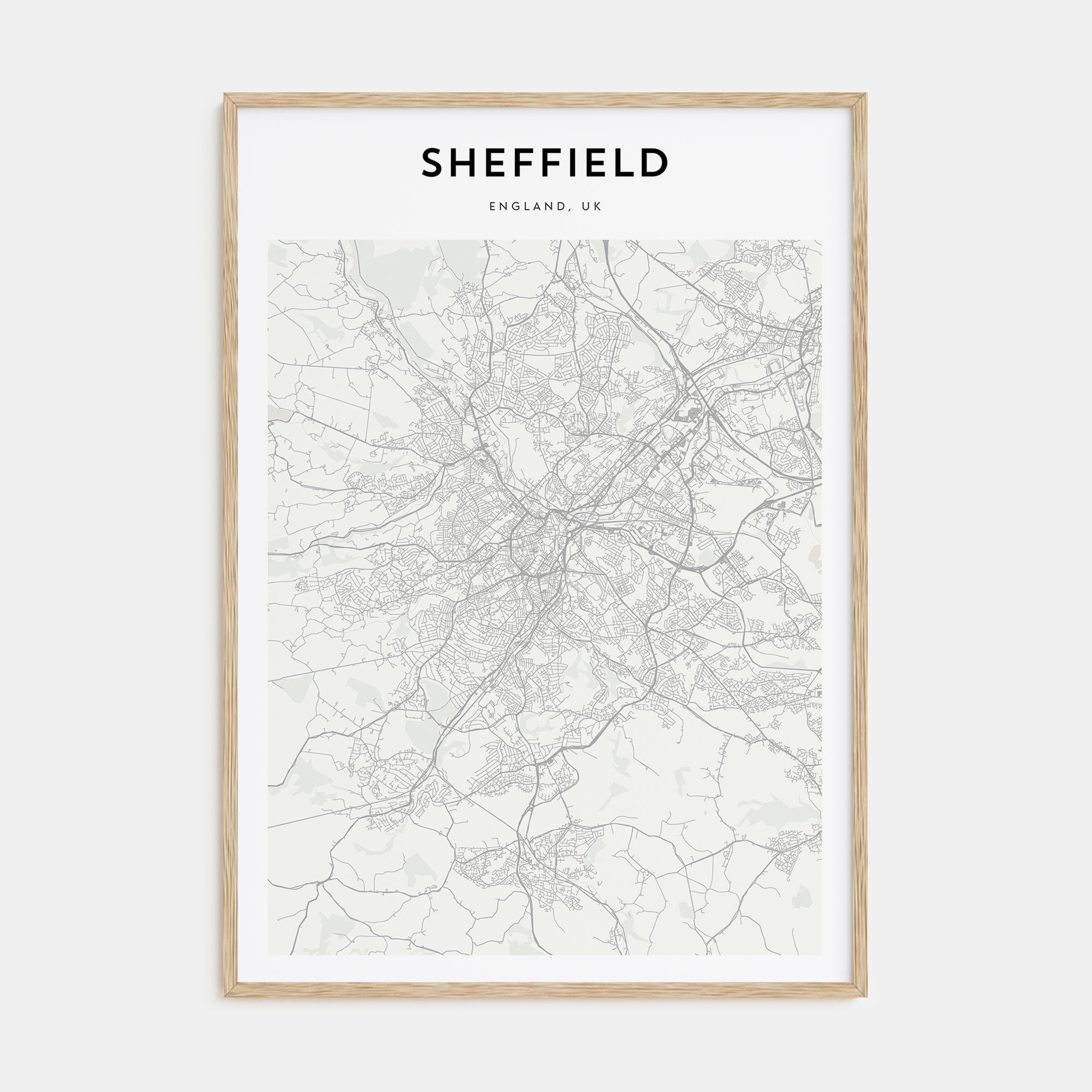 Sheffield Map Portrait Poster