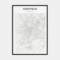Sheffield Map Portrait Poster