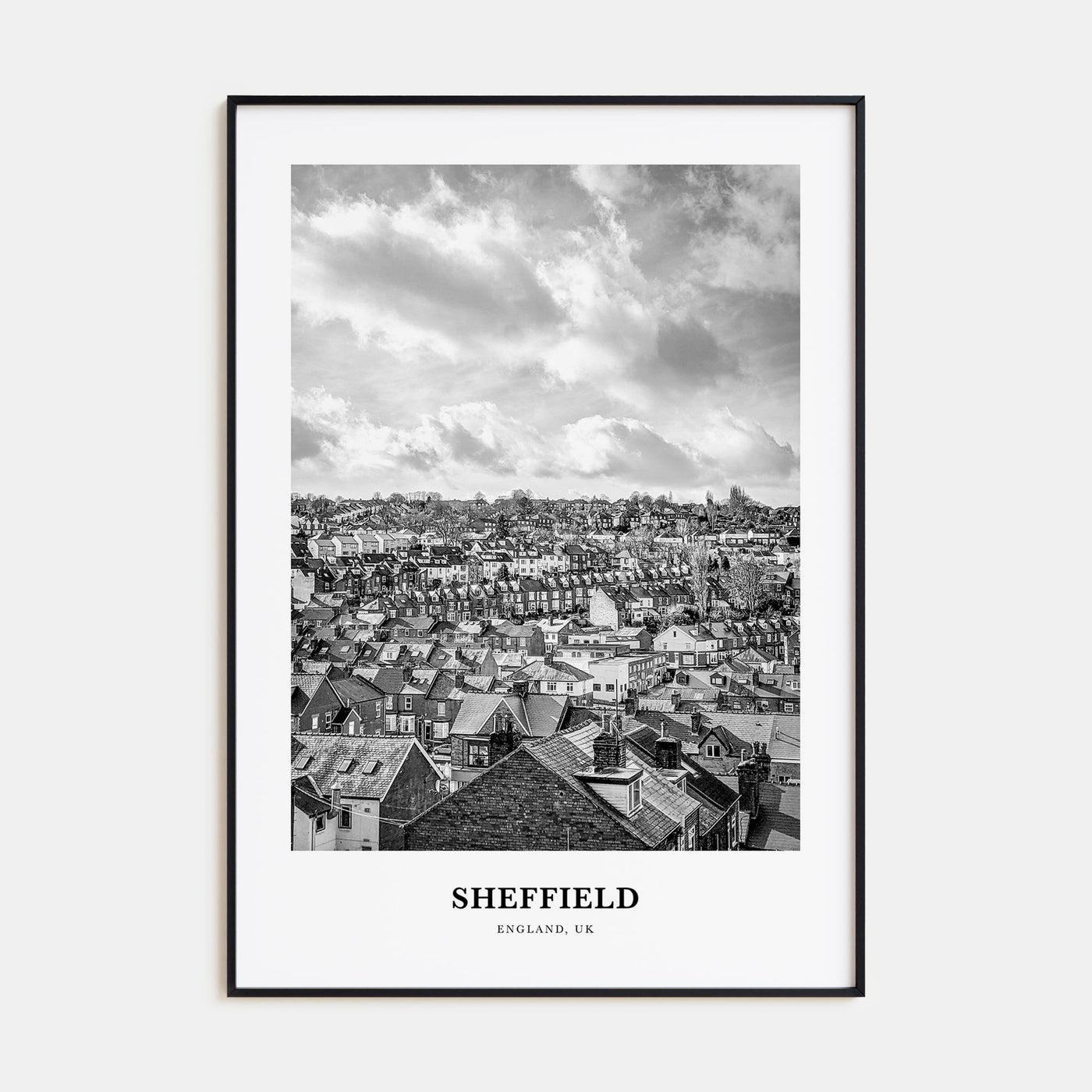 Sheffield Portrait B&W Poster