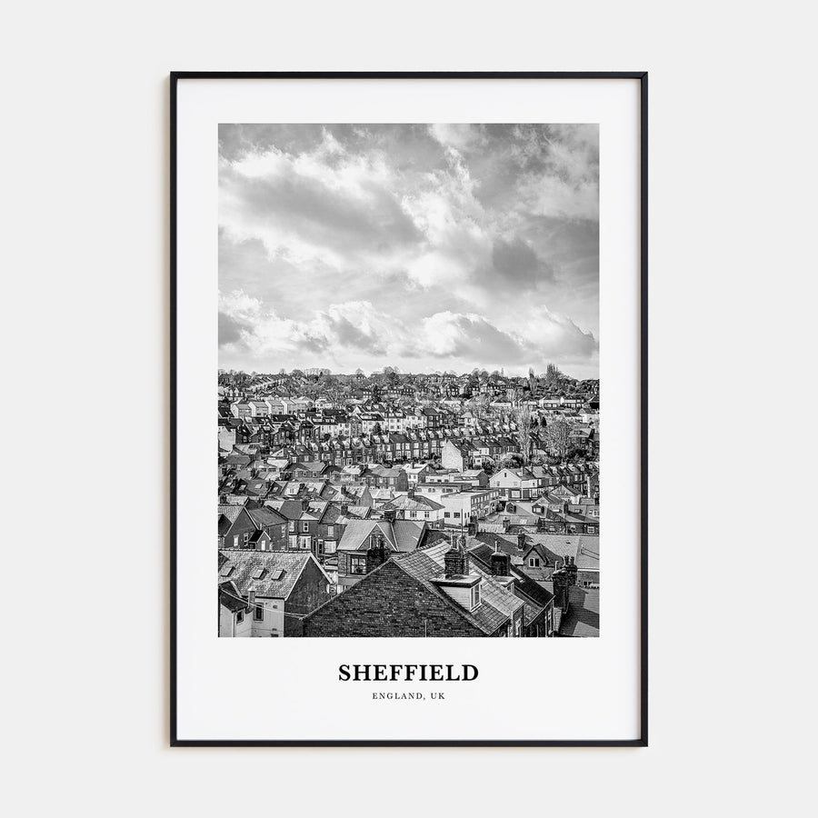 Sheffield Portrait B&W Poster