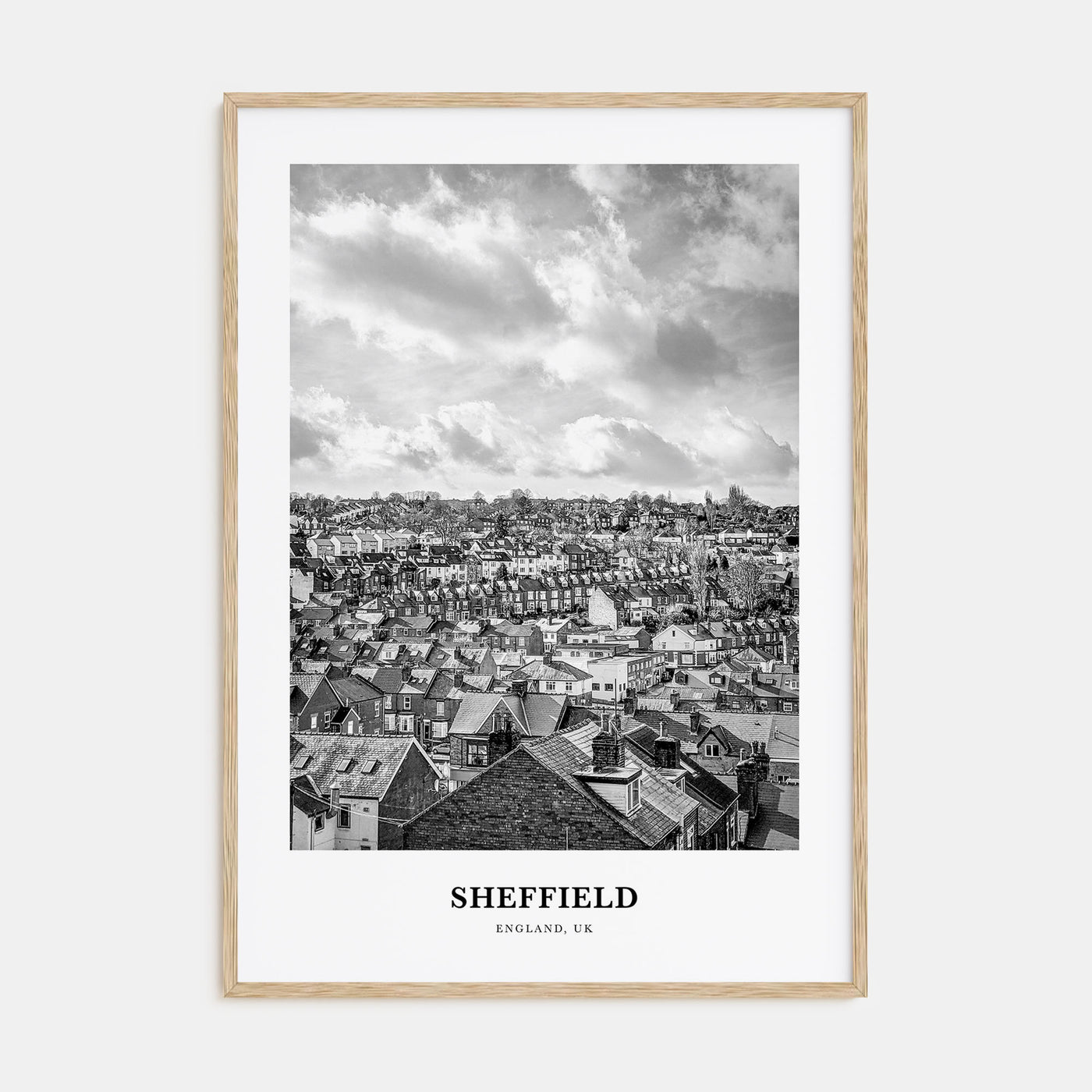 Sheffield Portrait B&W Poster