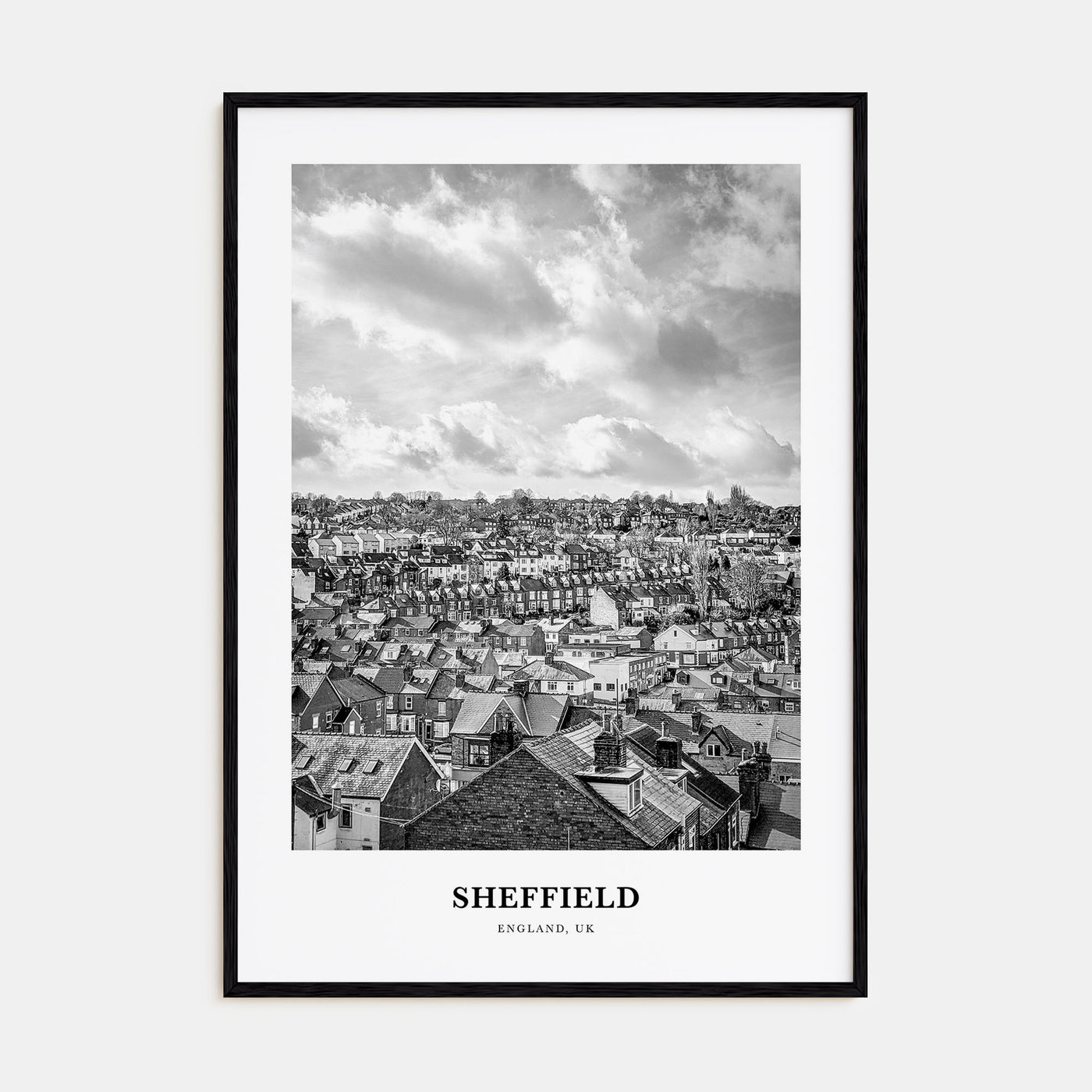 Sheffield Portrait B&W Poster