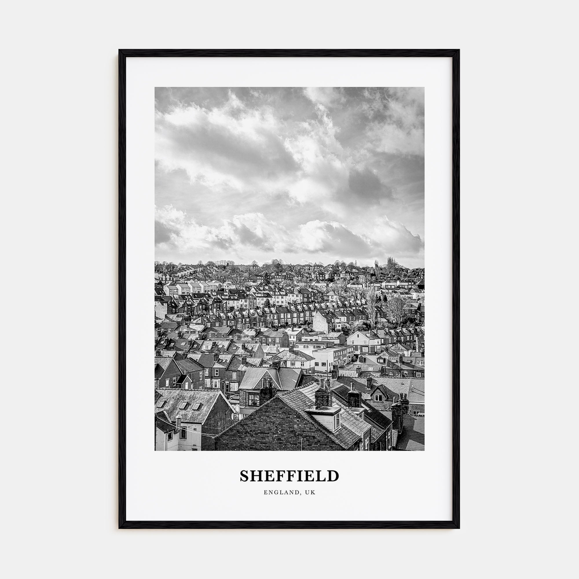 Sheffield Portrait B&W Poster