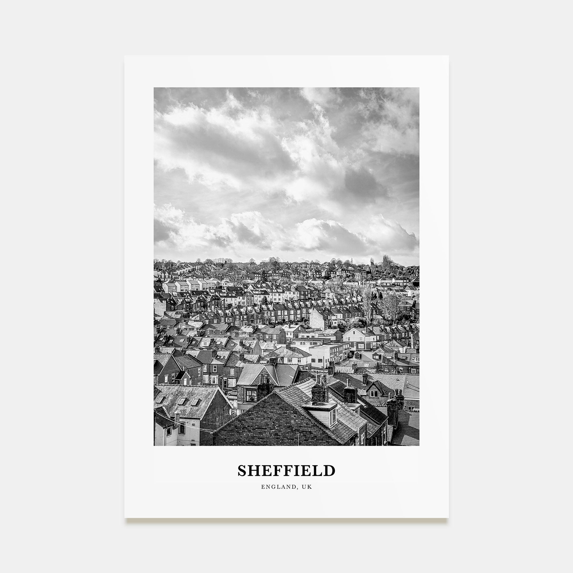 Sheffield Portrait B&W Poster