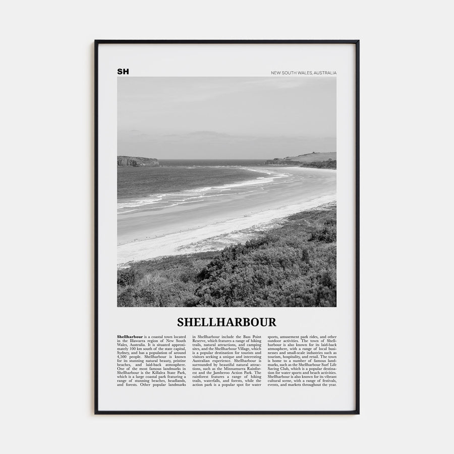 Shellharbour Travel B&W Poster