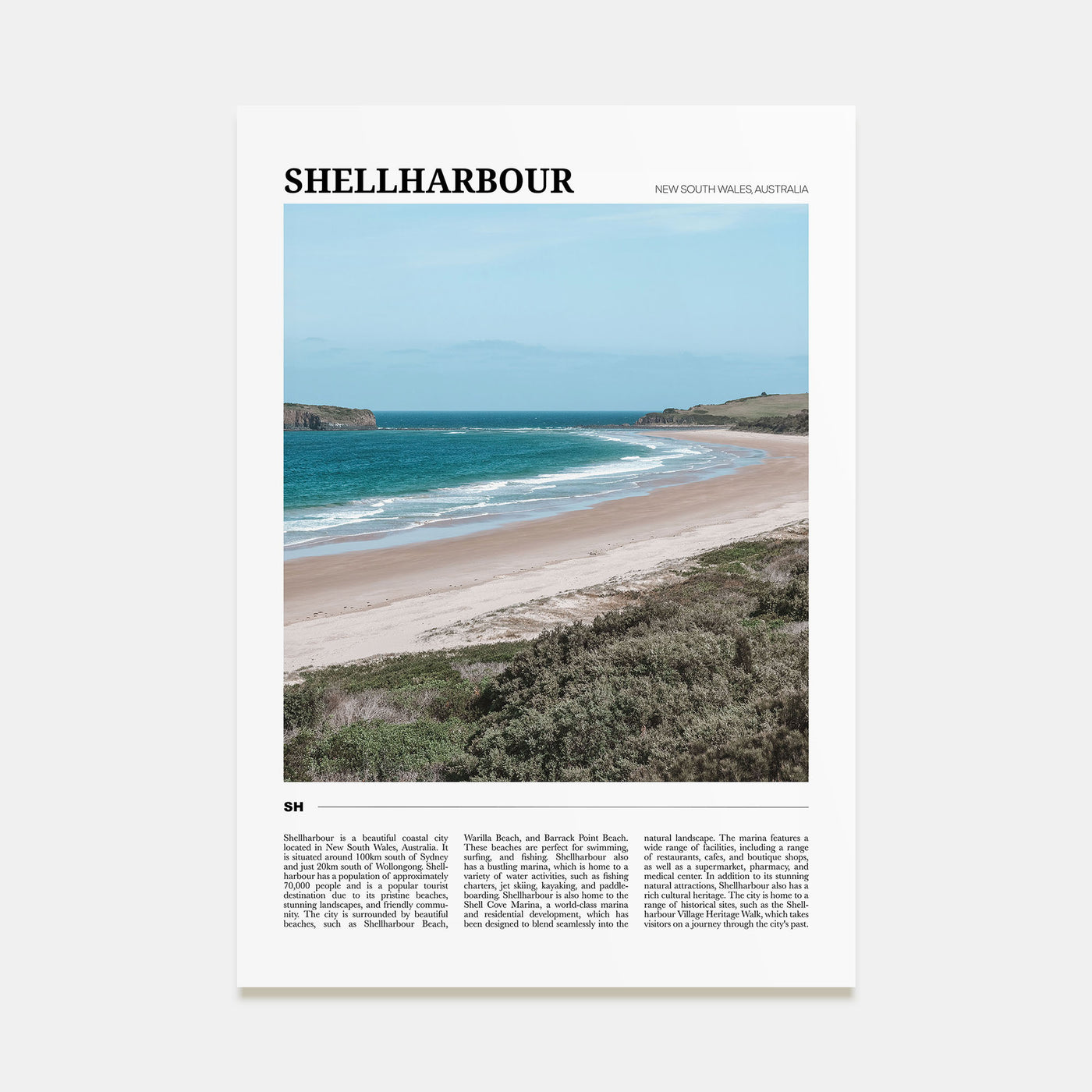Shellharbour Travel Color Poster