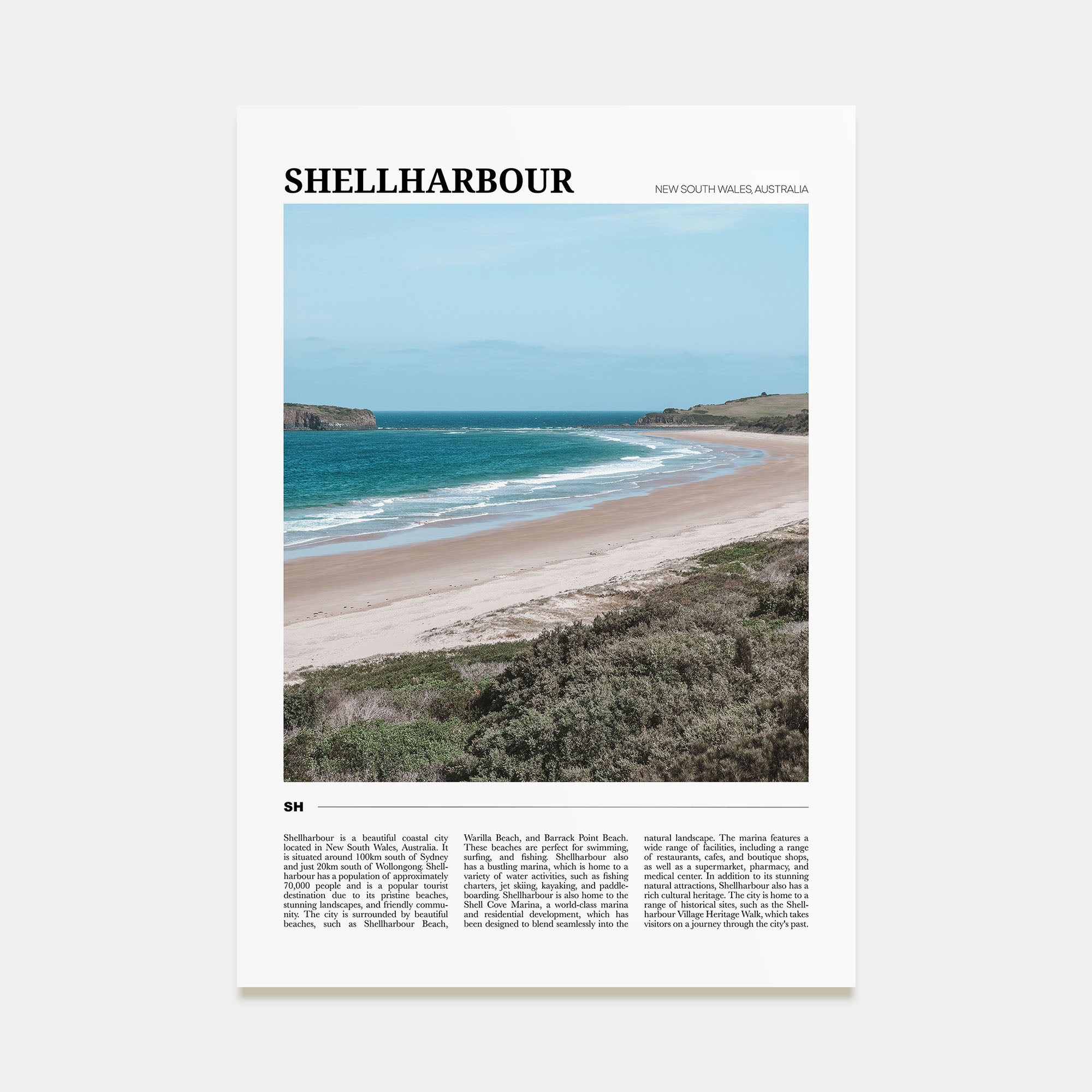 Shellharbour Travel Color Poster