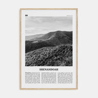 Shenandoah Travel B&W Poster