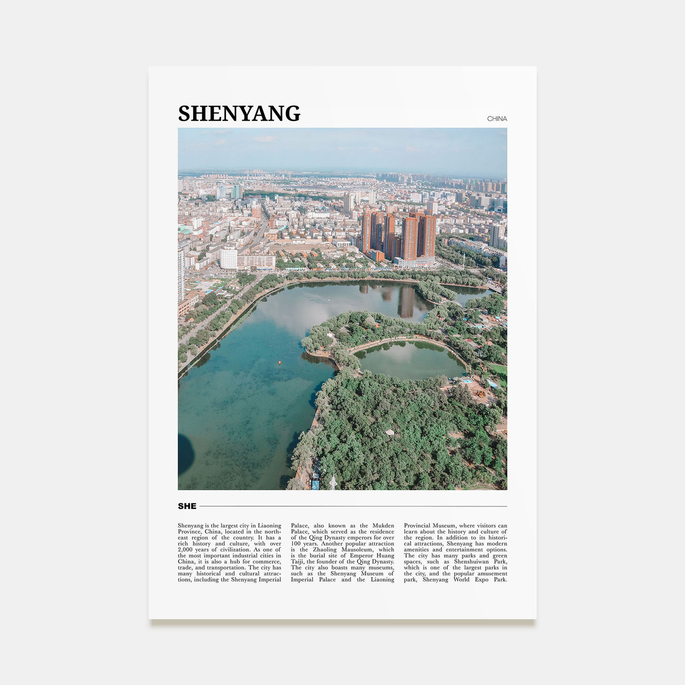 Shenyang Travel Color Poster
