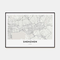 Shenzhen Map Landscape Poster