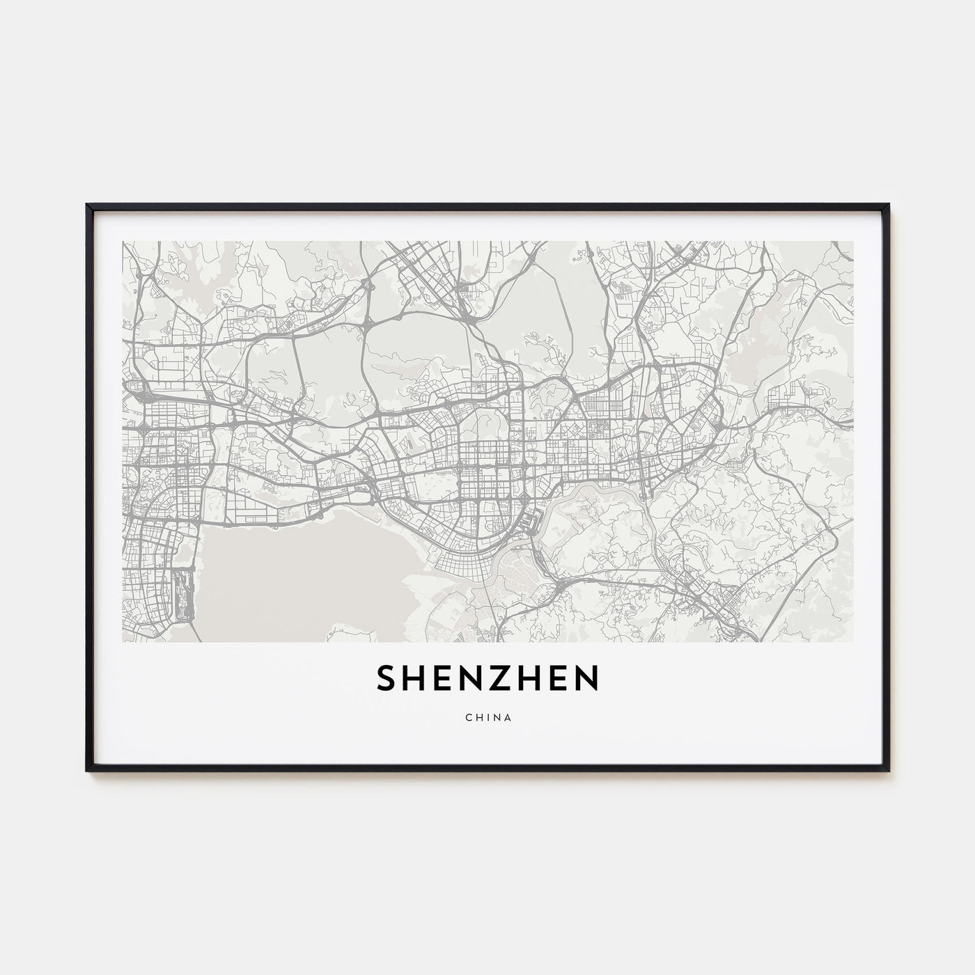 Shenzhen Map Landscape Poster