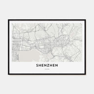 Shenzhen Map Landscape Poster