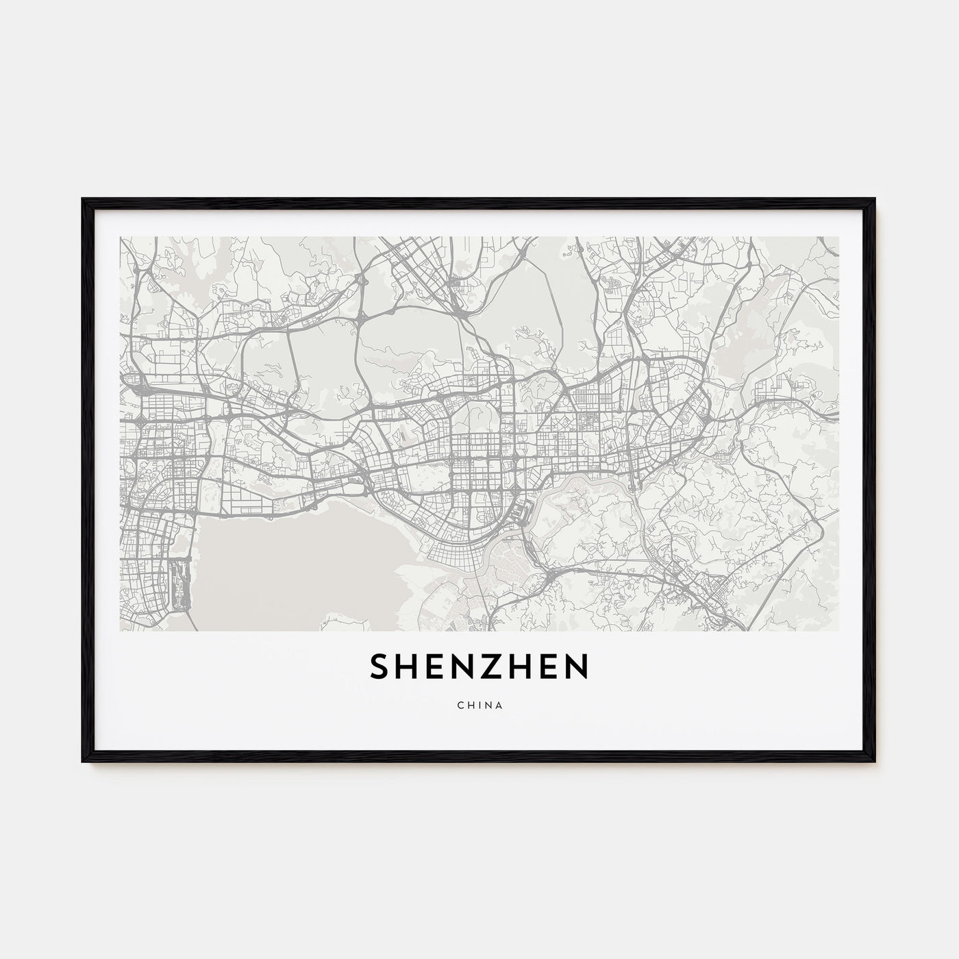 Shenzhen Map Landscape Poster