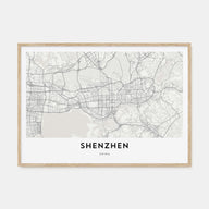 Shenzhen Map Landscape Poster