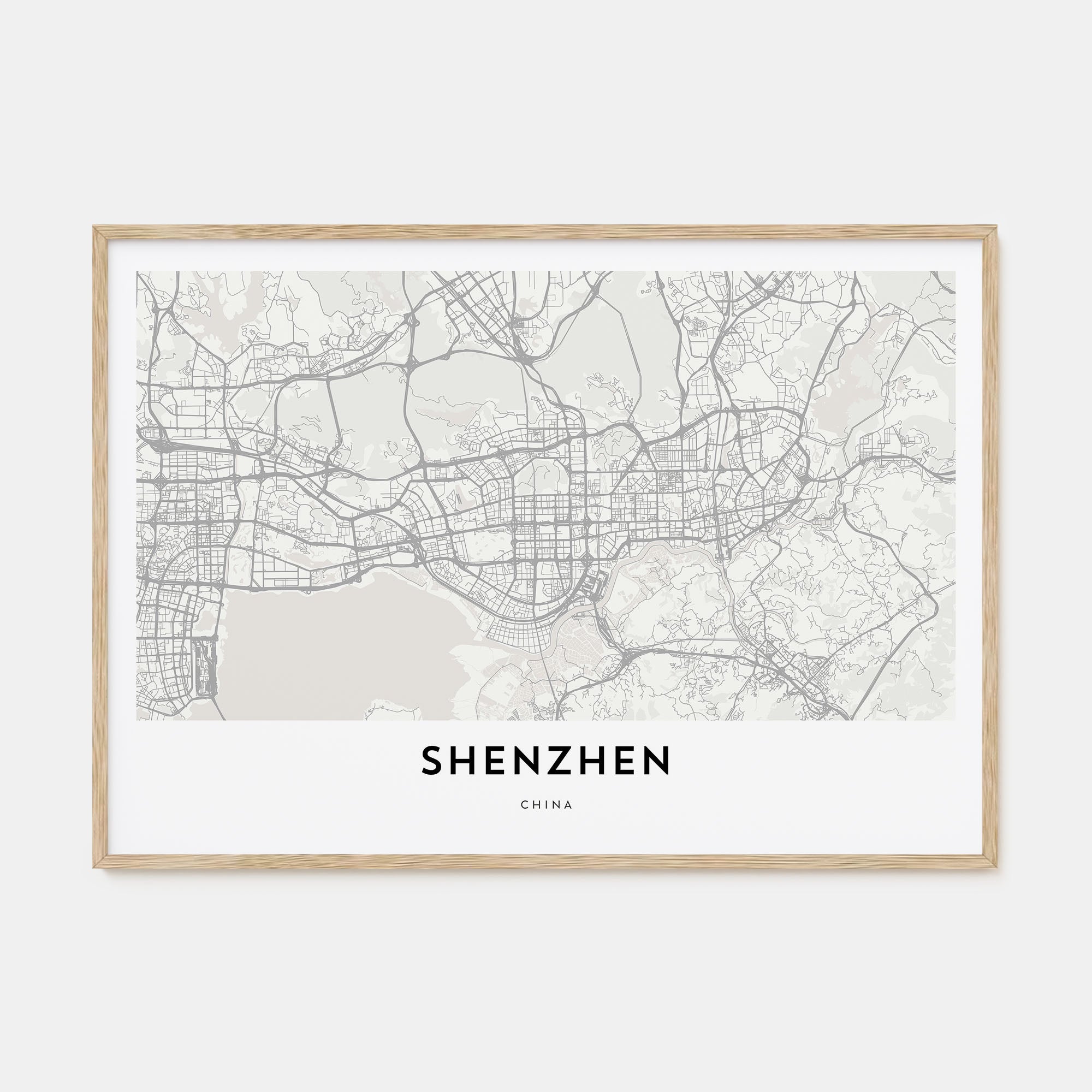 Shenzhen Map Landscape Poster