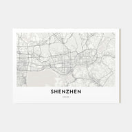 Shenzhen Map Landscape Poster