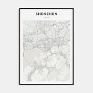 Shenzhen Map Portrait Poster