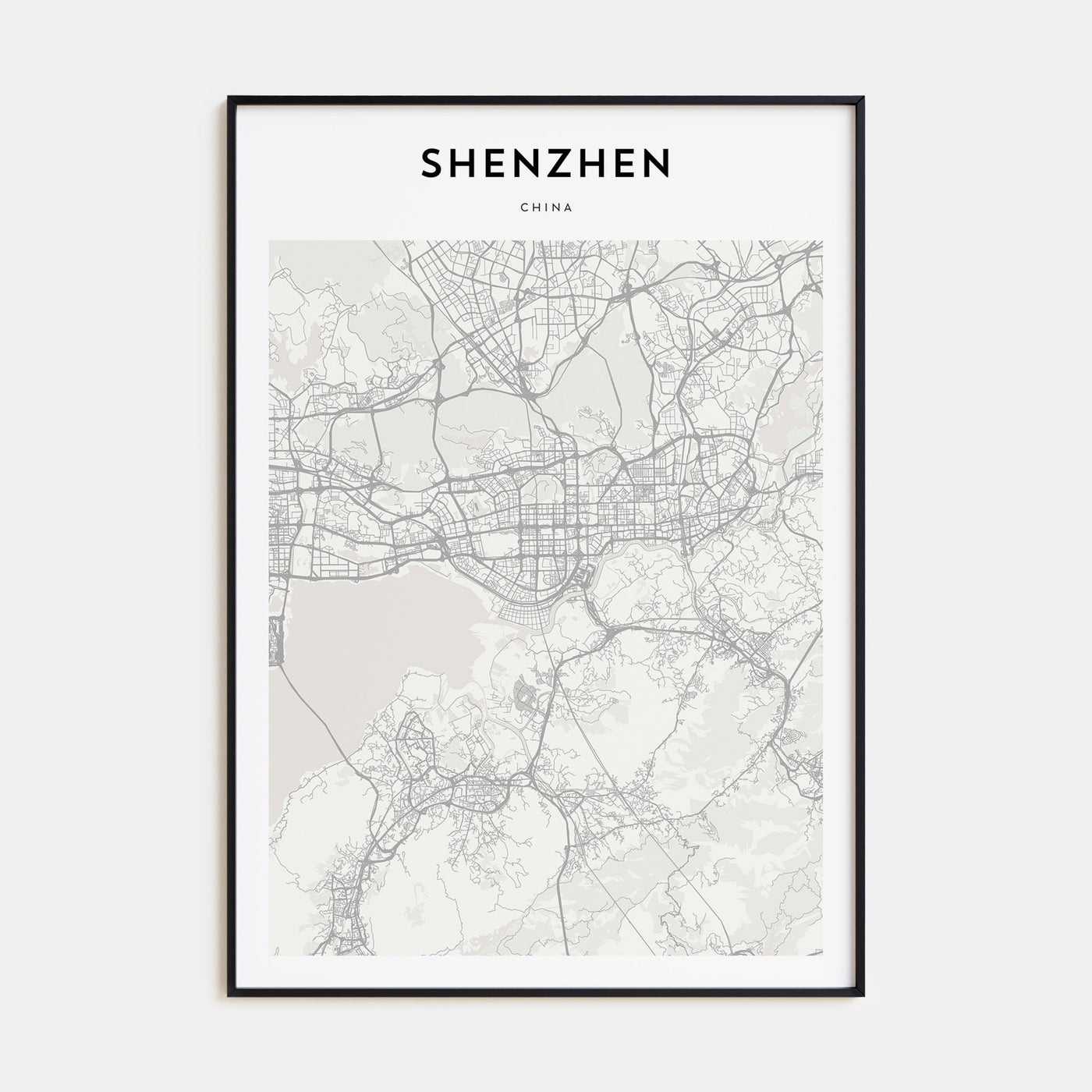 Shenzhen Map Portrait Poster