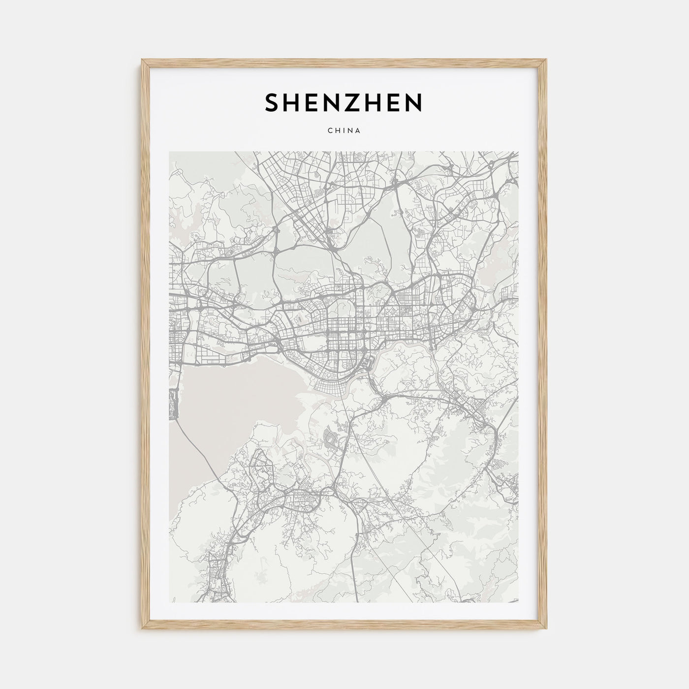 Shenzhen Map Portrait Poster