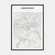 Shenzhen Map Portrait Poster