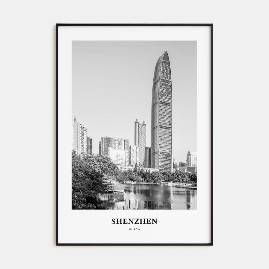 Shenzhen Portrait B&W Poster