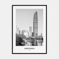 Shenzhen Portrait B&W Poster
