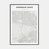 Sherman Oaks Map Portrait Poster