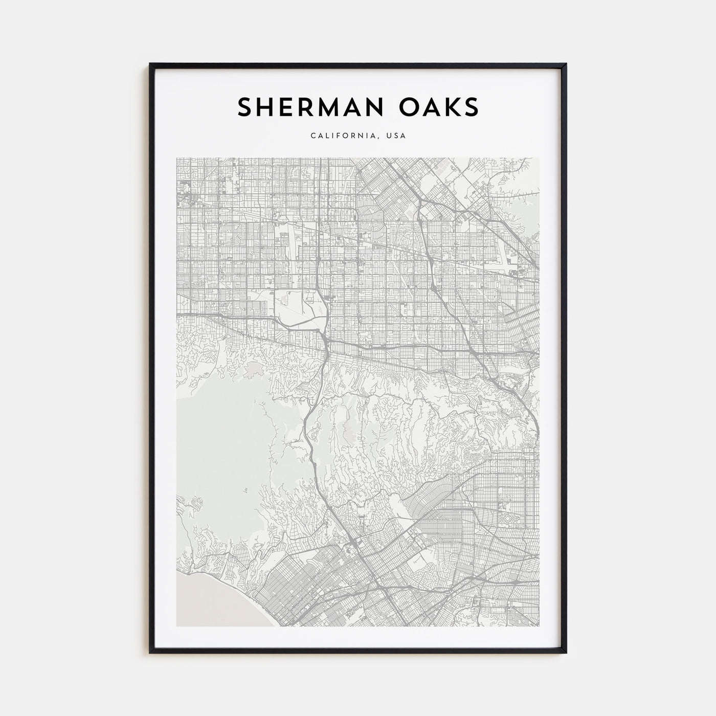 Sherman Oaks Map Portrait Poster
