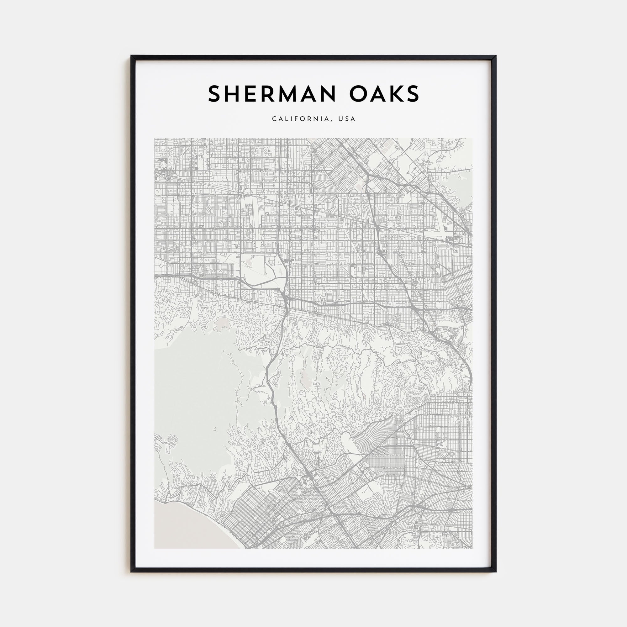 Sherman Oaks Map Portrait Poster