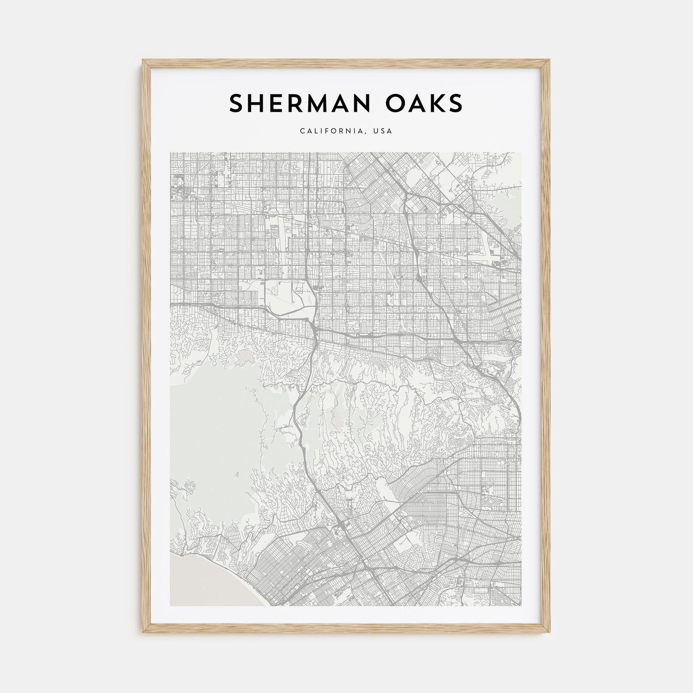 Sherman Oaks Map Portrait Poster