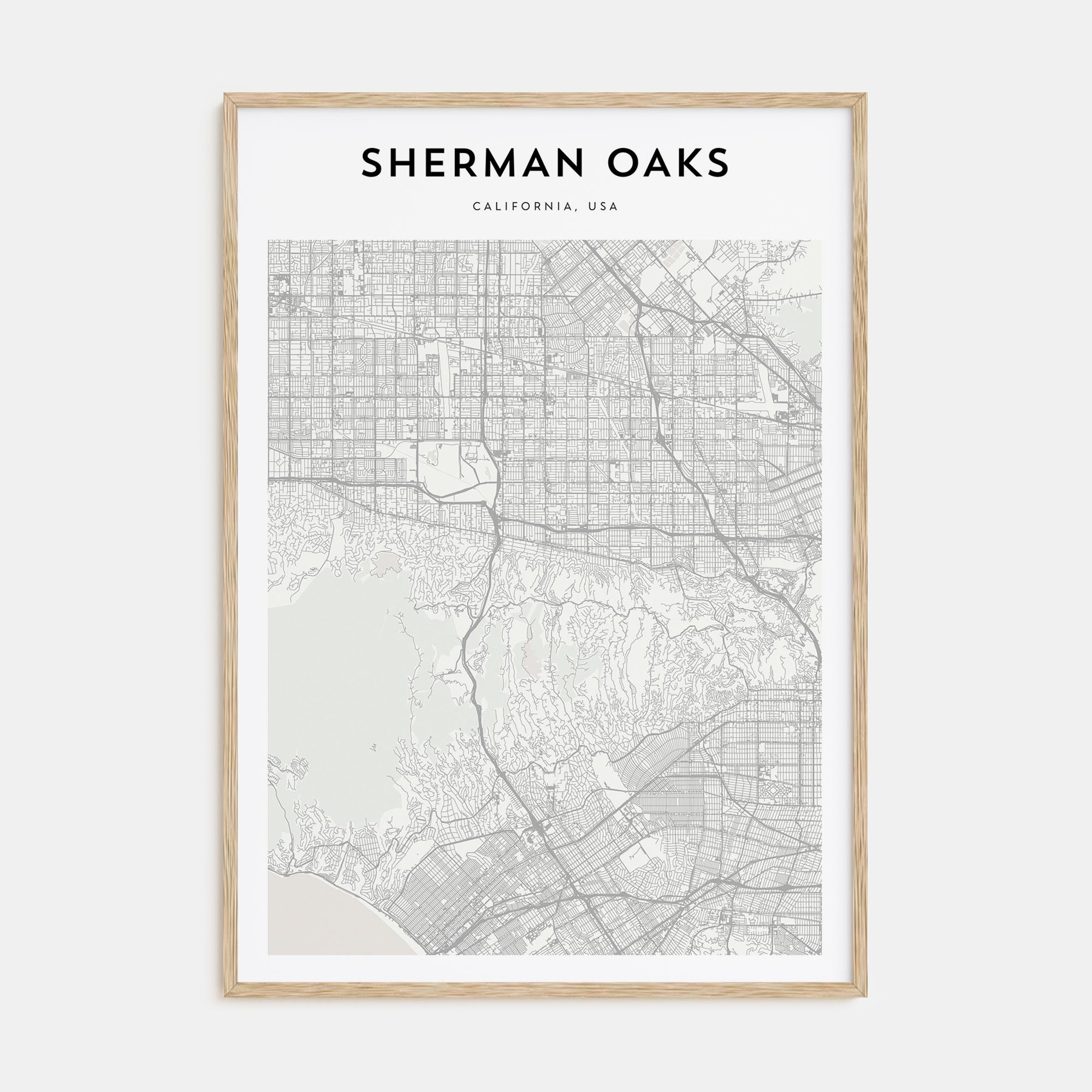 Sherman Oaks Map Portrait Poster