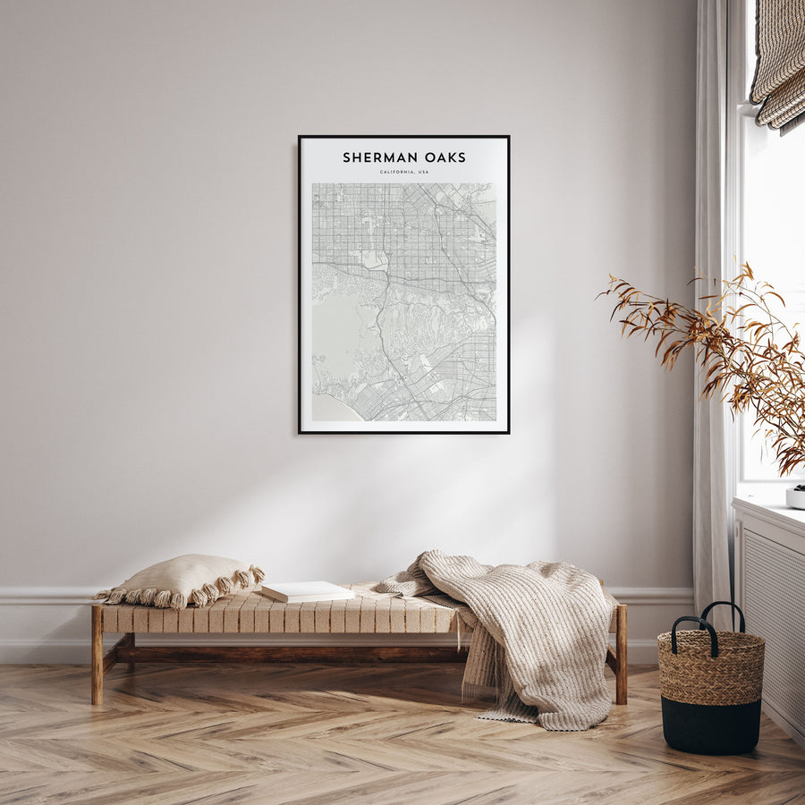 Sherman Oaks Map Portrait Poster