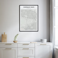 Sherman Oaks Map Portrait Poster